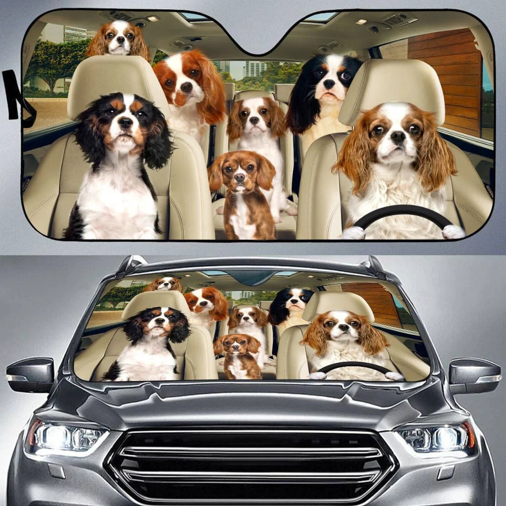 CAVALIER KING CHARLES SPANIEL CAR SUNSHADE