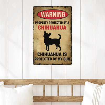 Chihuahua Metal Sign