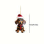 5pcs Adorable Dachshund Puppies with Christmas Hats