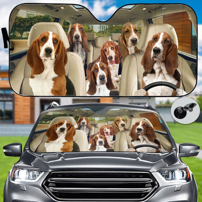 BASSET HOUND CAR SUNSHADE