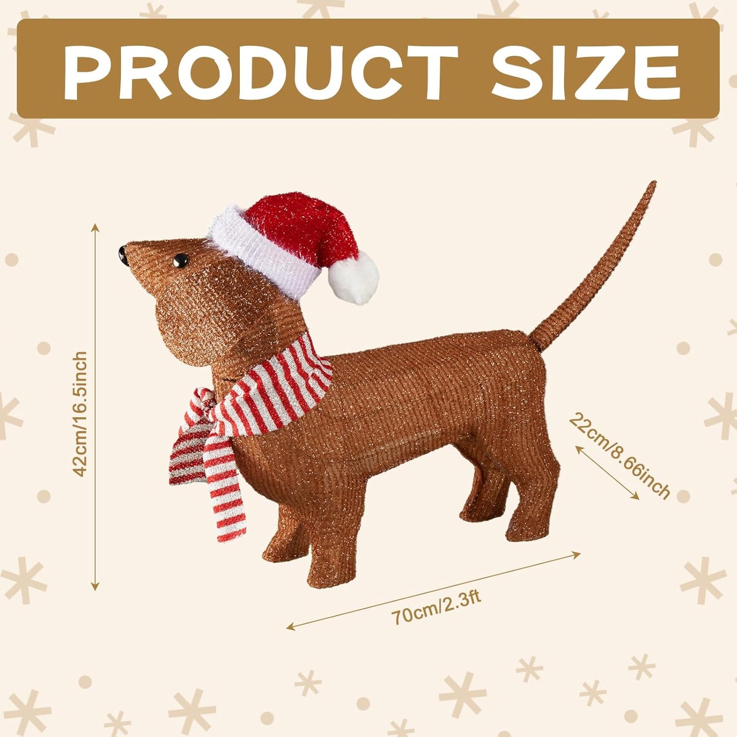 Christmas Lighted Dachshund Wiener Dog