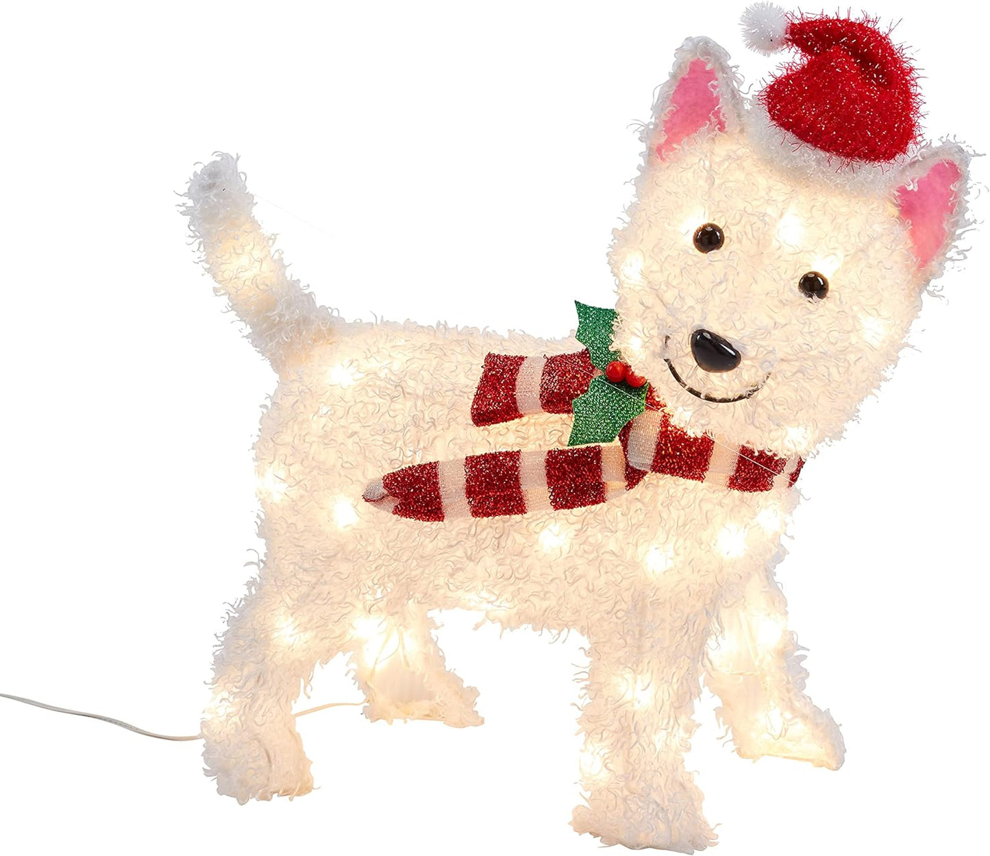 Christmas Lighted Westie Dog