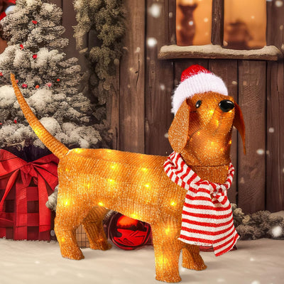 Christmas Lighted Dachshund Wiener Dog