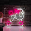 Cute Poodle Dog Neon Lights