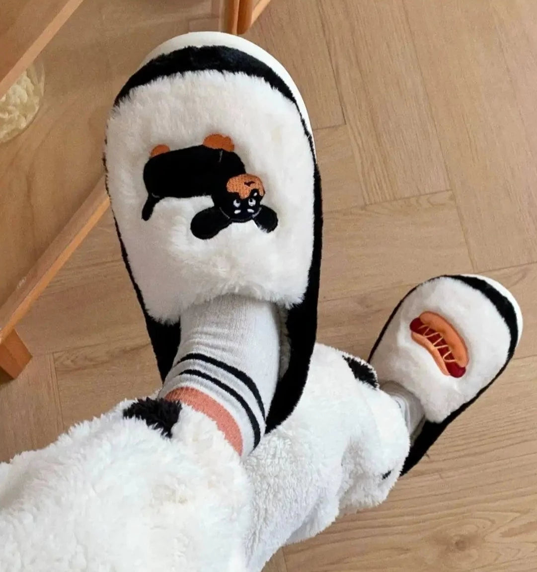 Sausage dog slippers