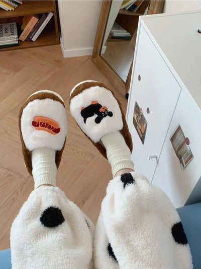 Sausage dog slippers