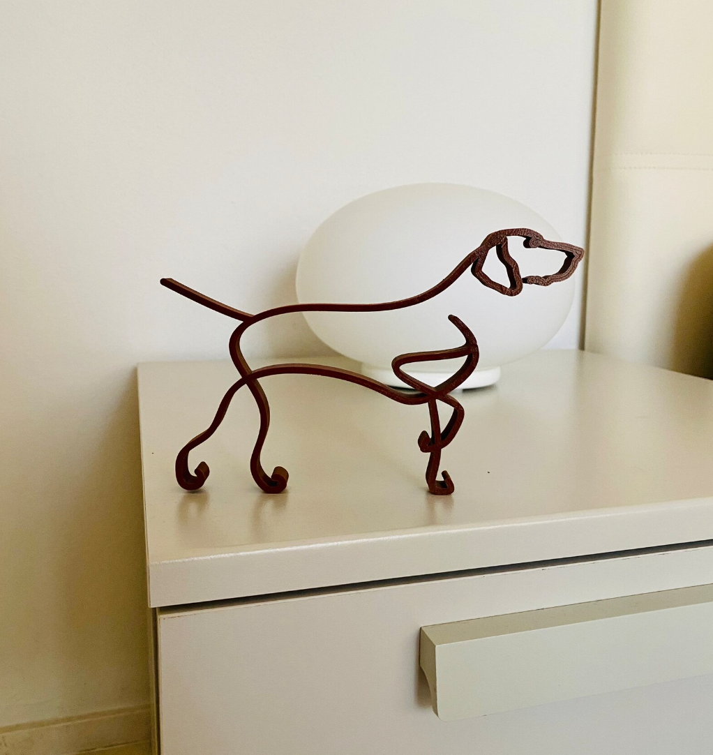 Vizsla Minimalist Art Sculpture