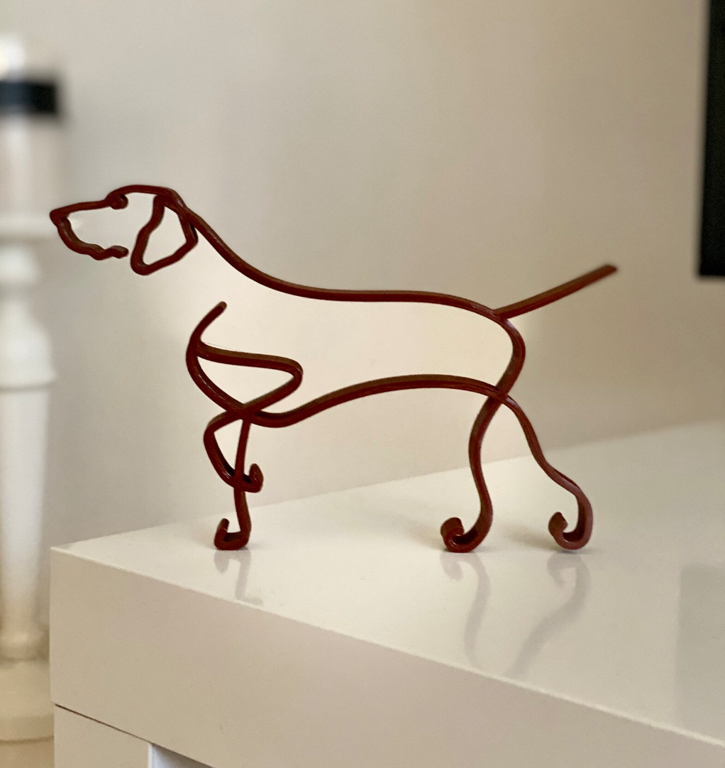 Vizsla Minimalist Art Sculpture