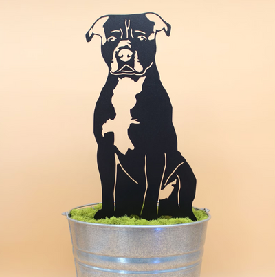 Staffordshire Bull Terrier Metal Silhouette