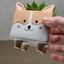 Corgi Ceramic Plant Pot