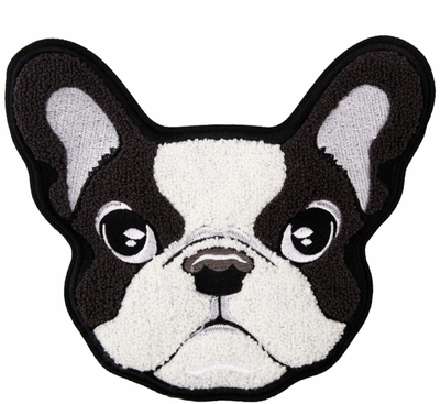 Boston Terrier Towel Embroidery Sew On Patch