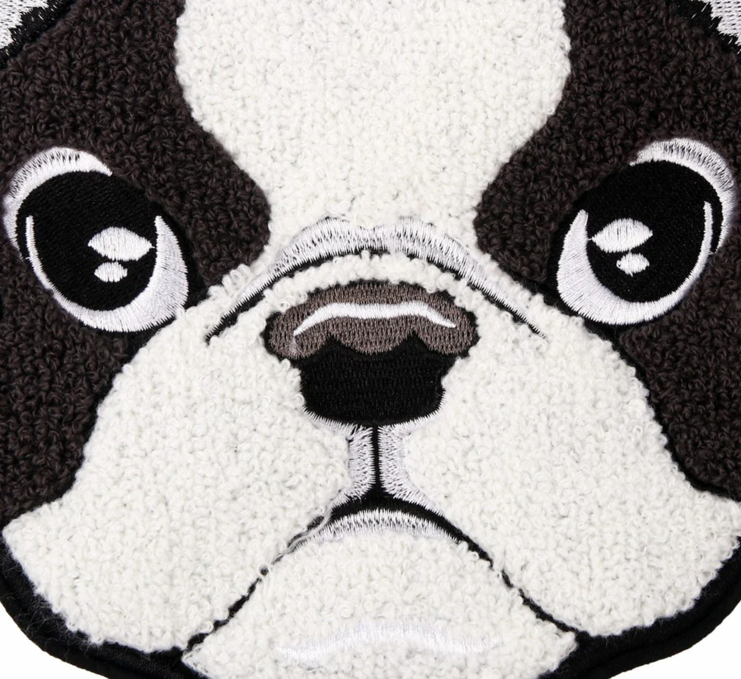 Boston Terrier Towel Embroidery Sew On Patch