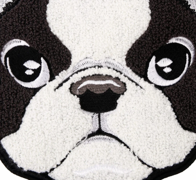 Boston Terrier Towel Embroidery Sew On Patch