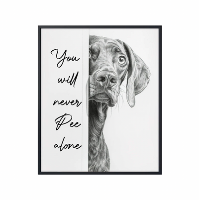 Funny Vizsla You Will Never Pee Alone - Dog Canvas Print