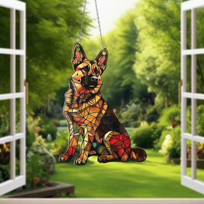 German Shepherd Window Hanging