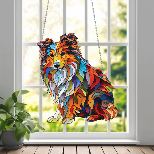 Collie Window Hanging