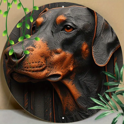 Dog Metal Sign