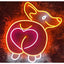 Adorable Bright Corgi Heart Booty Butt LED Night Light