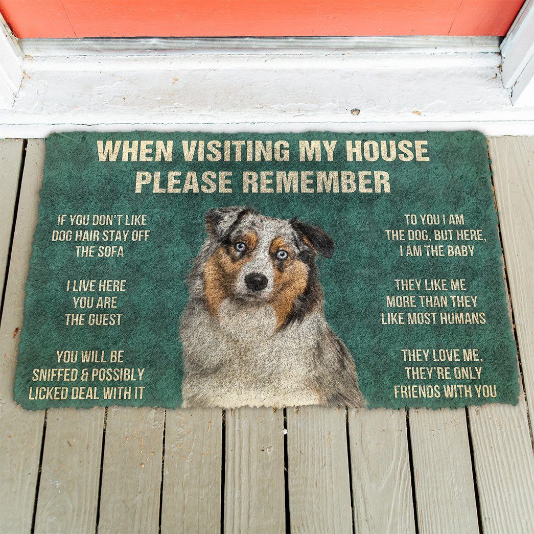 Australian shepherd funny doormat - Goodogz