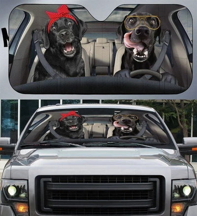 BLACK LABRADOR RETRIEVER CAR SUNSHADE - Goodogz