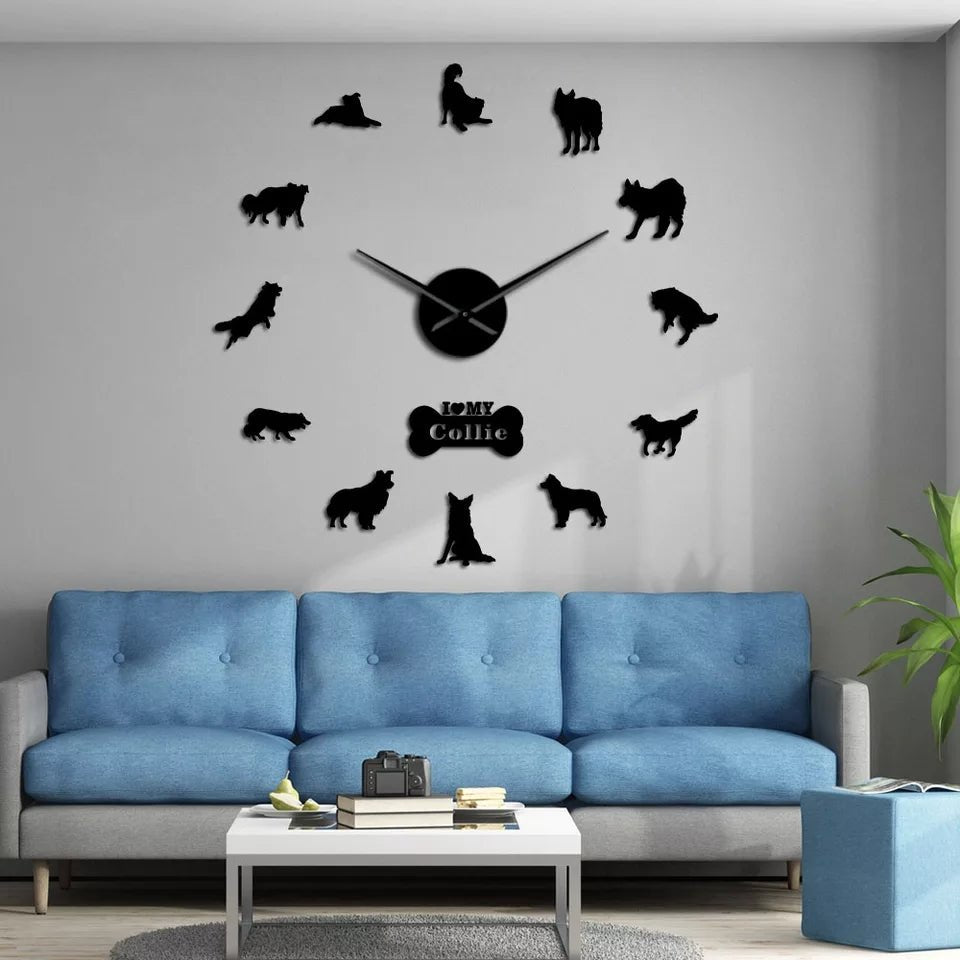 Border collie clock - Goodogz