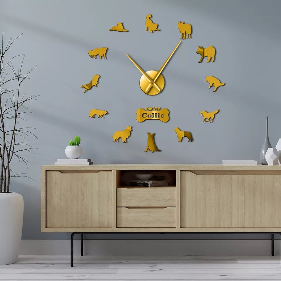 Border collie clock - Goodogz