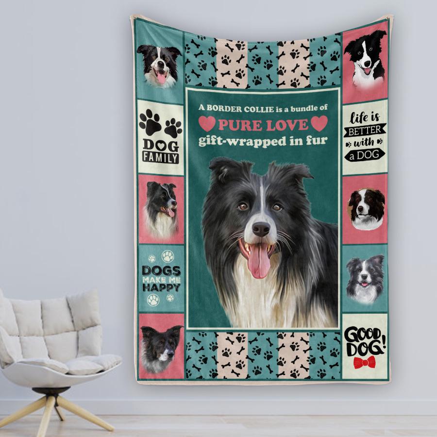 BORDER COLLIE FLEECE BLANKET - Goodogz