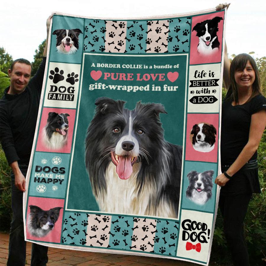 BORDER COLLIE FLEECE BLANKET - Goodogz