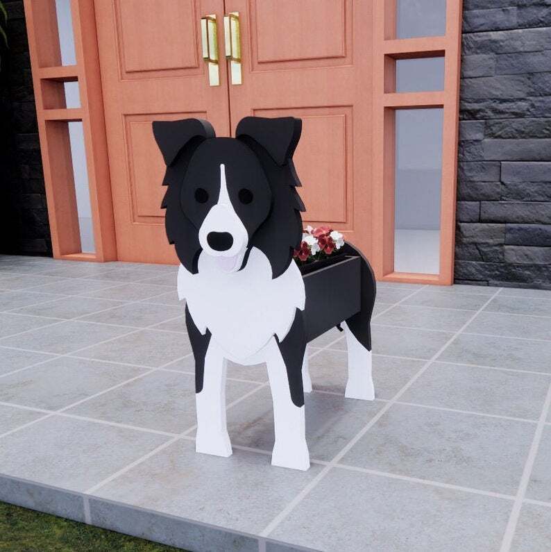 Border Collie Planter - Goodogz