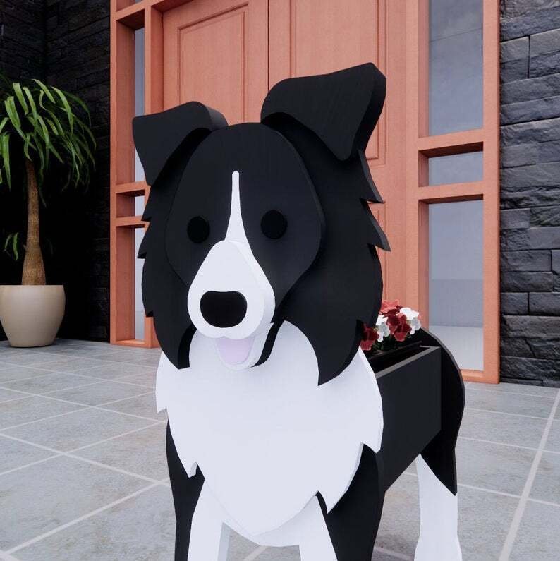 Border Collie Planter - Goodogz