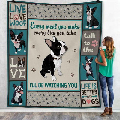 Boston Terrier Dog Fleece Blanket - Goodogz