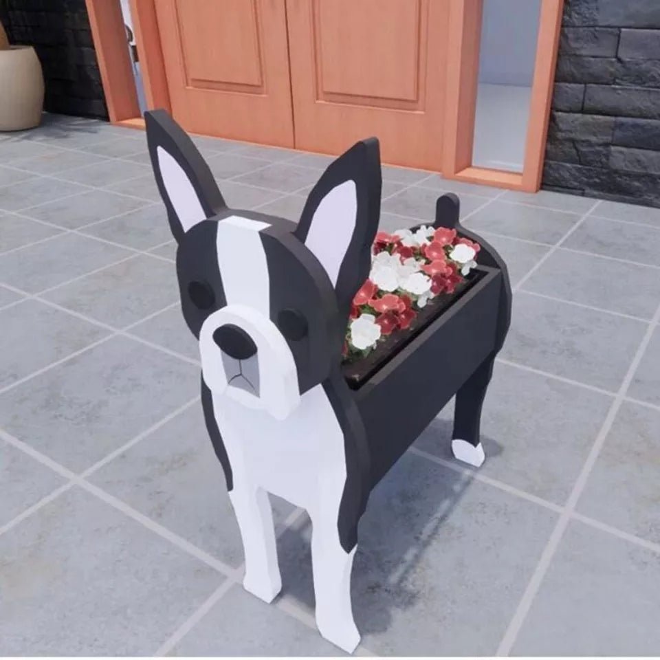 Boston terrier dog planter - Goodogz