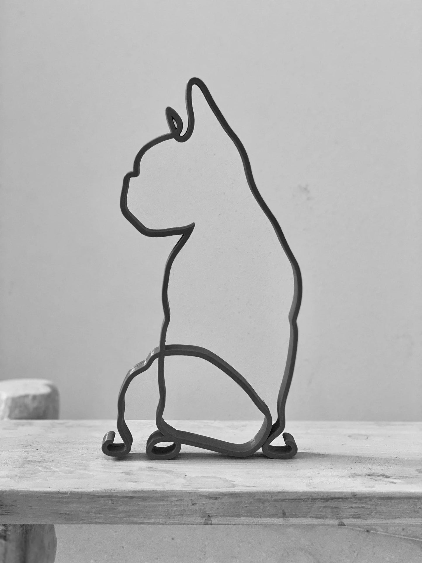 Boston Terrier Minimalist Art Sculpture - Goodogz