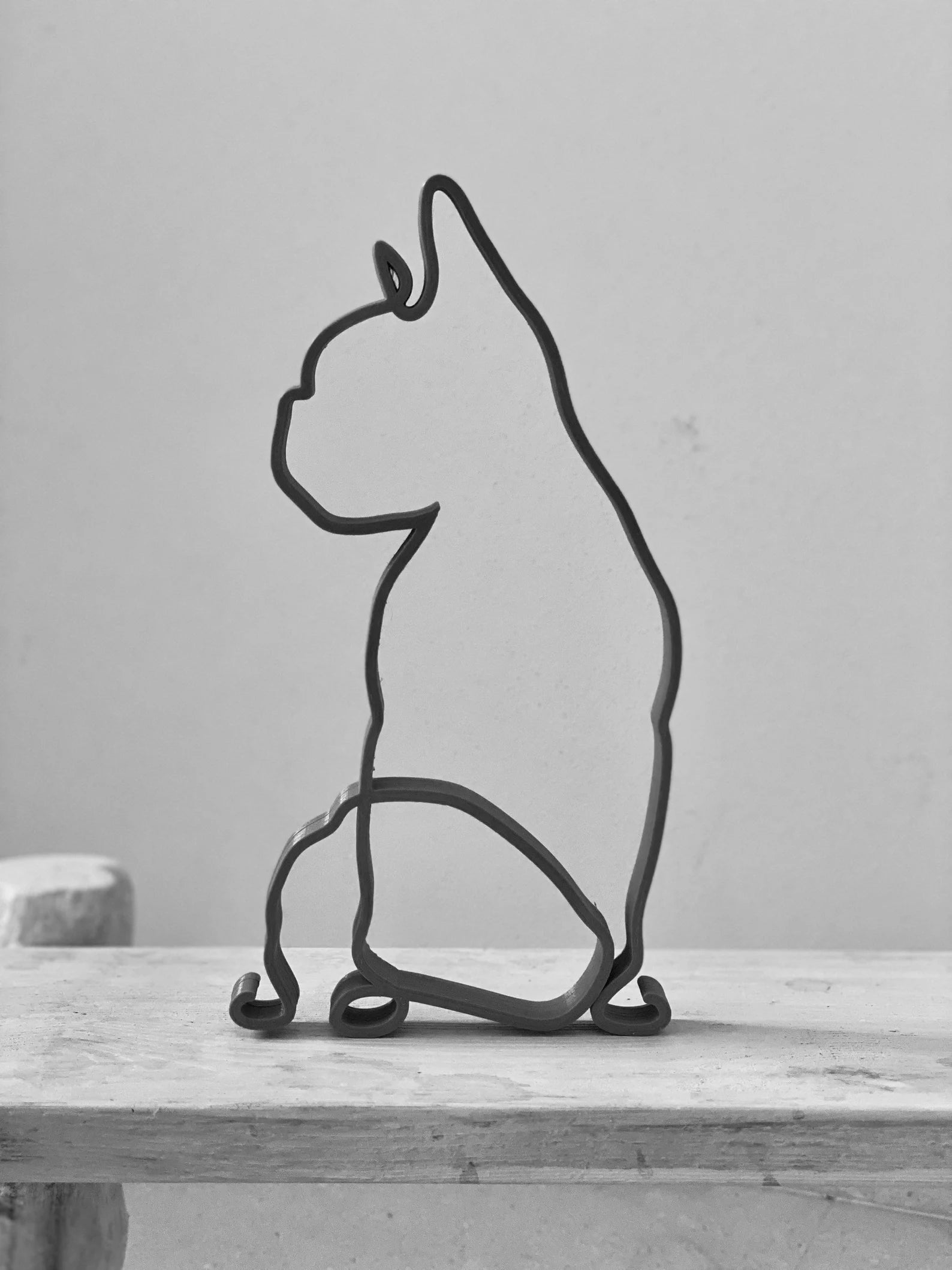 Boston Terrier Minimalist Art Sculpture - Goodogz