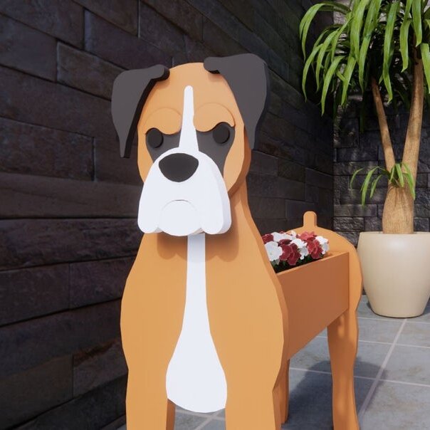 Boxer Dog Planter - Goodogz