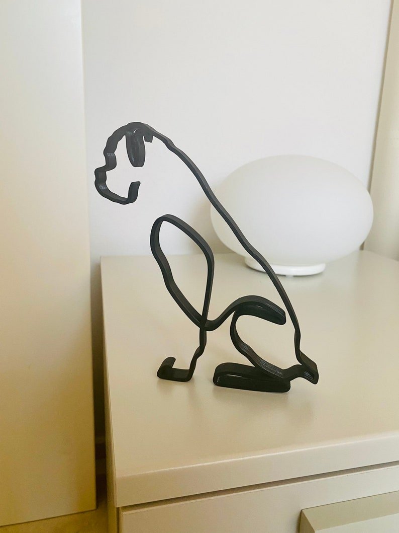 Boxer Minimalist Art Sculpture - Goodogz