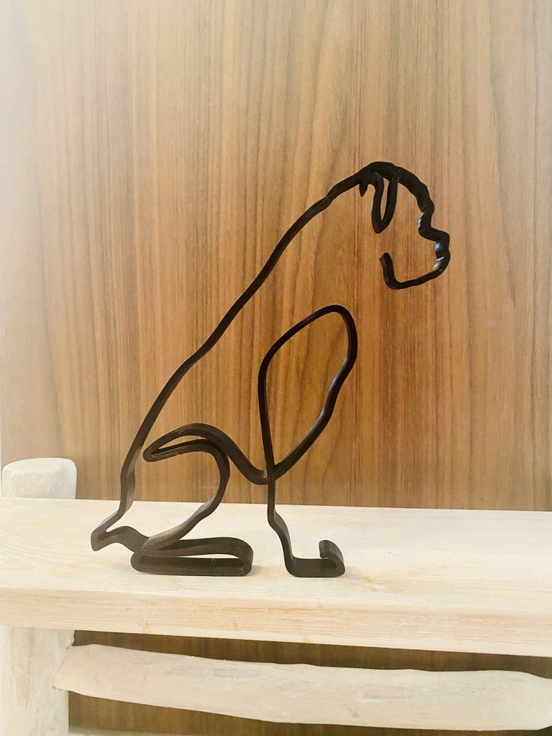 Boxer Minimalist Art Sculpture - Goodogz