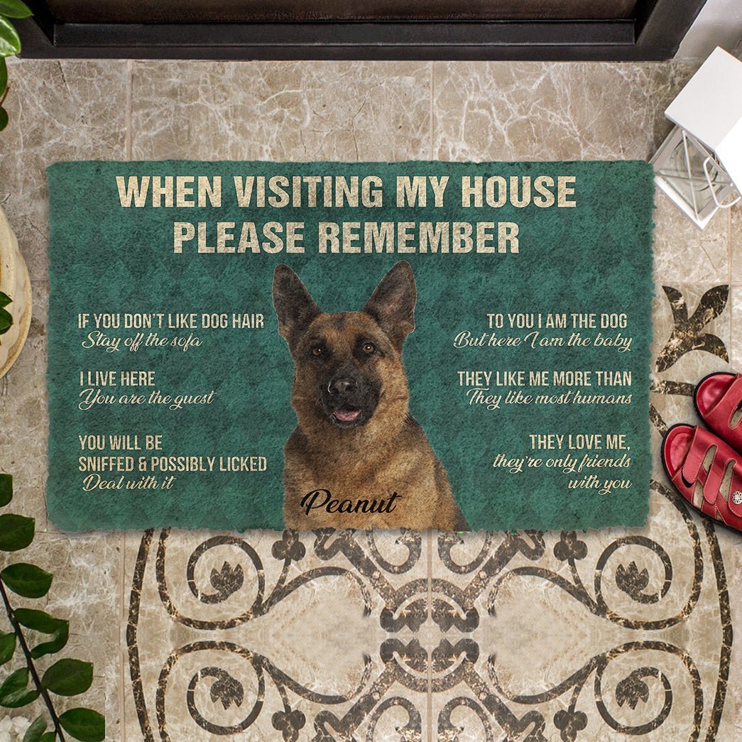 Custom name and photo funny doormat - Goodogz