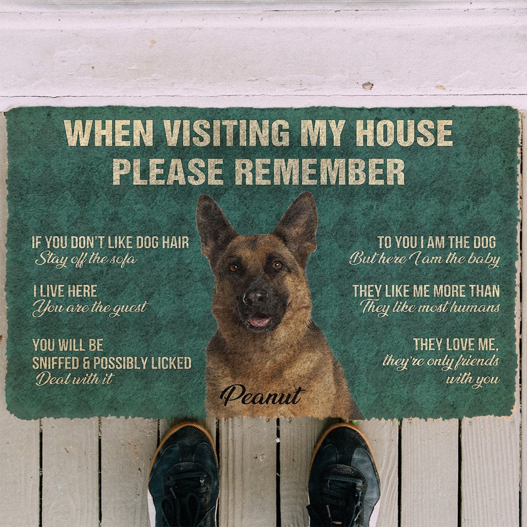 Custom name and photo funny doormat - Goodogz