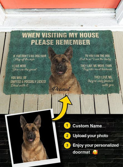 Custom name and photo funny doormat - Goodogz