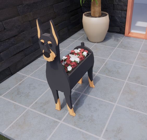 Doberman Dog Planter - Goodogz