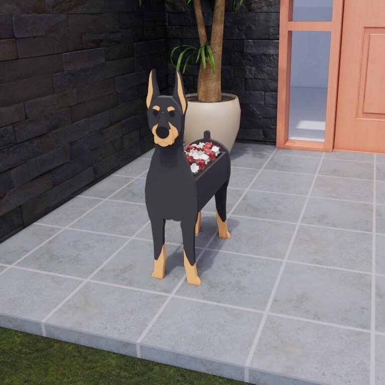 Doberman Dog Planter - Goodogz