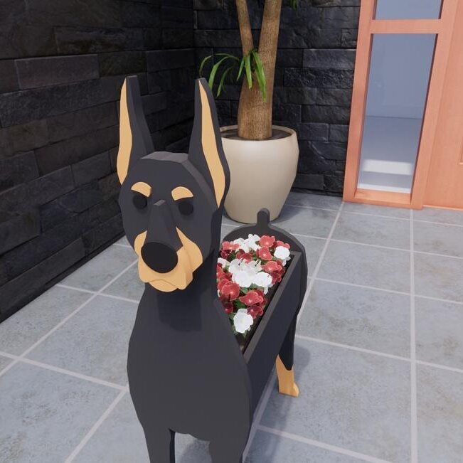 Doberman Dog Planter - Goodogz