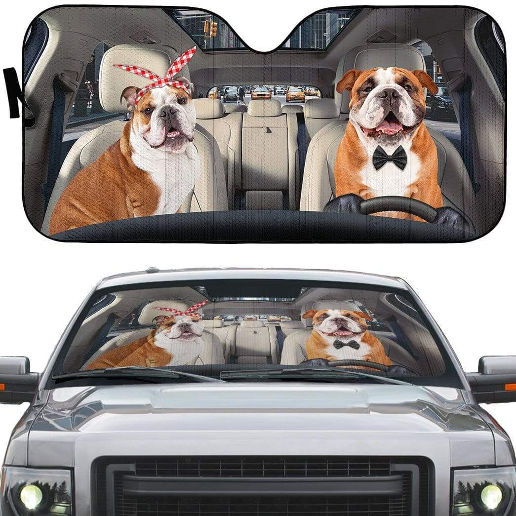 ENGLISH BULLDOG CAR SUNSHADE - Goodogz