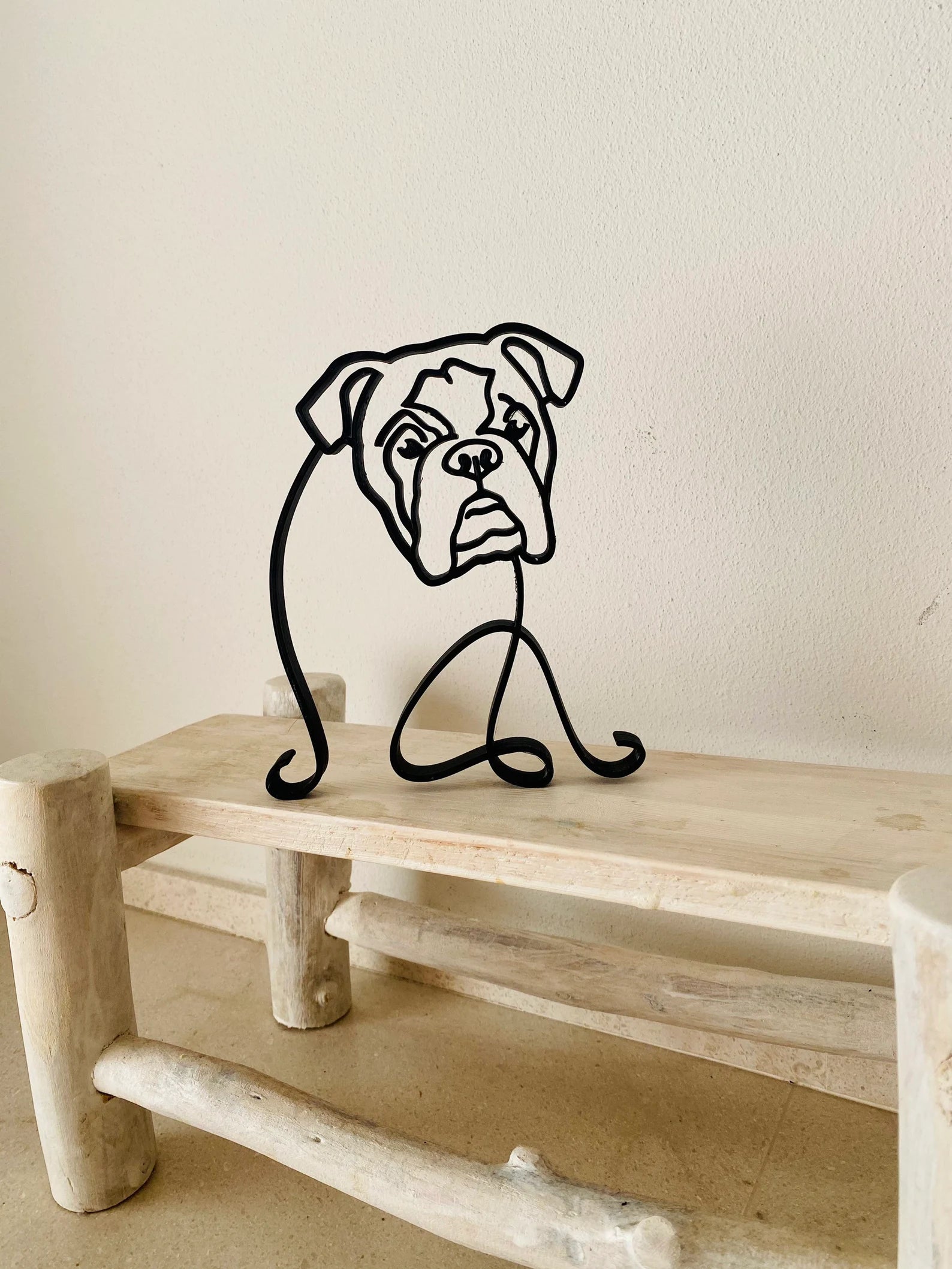 English Bulldog Minimalist Art Sculpture - Goodogz