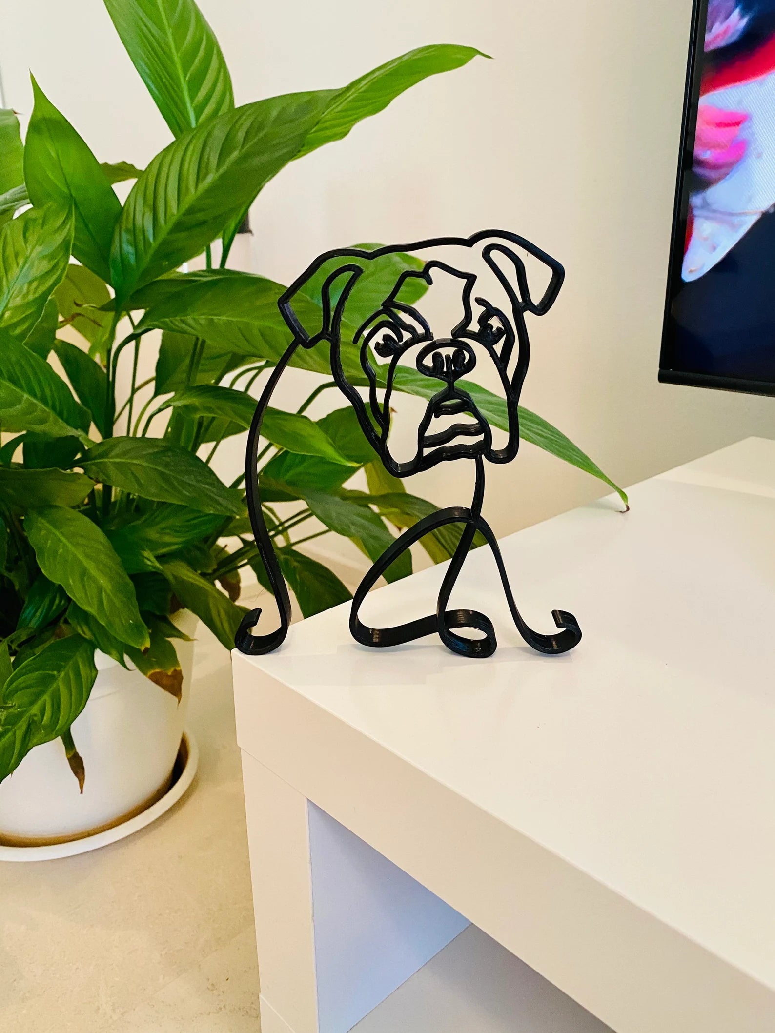 English Bulldog Minimalist Art Sculpture - Goodogz