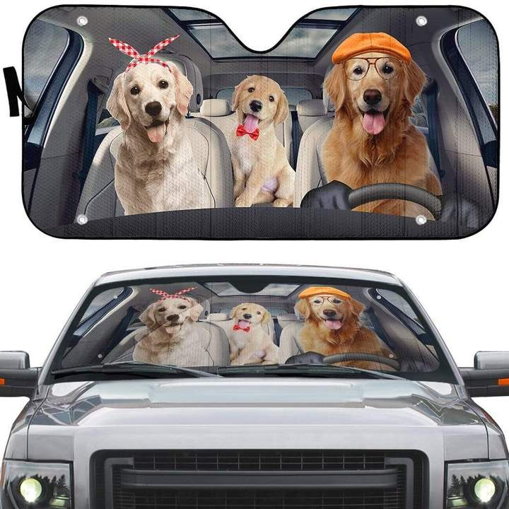 GOLDEN RETRIEVER CAR SUNSHADE - Goodogz