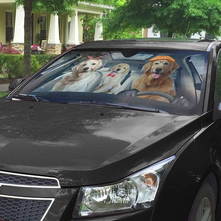 GOLDEN RETRIEVER CAR SUNSHADE - Goodogz