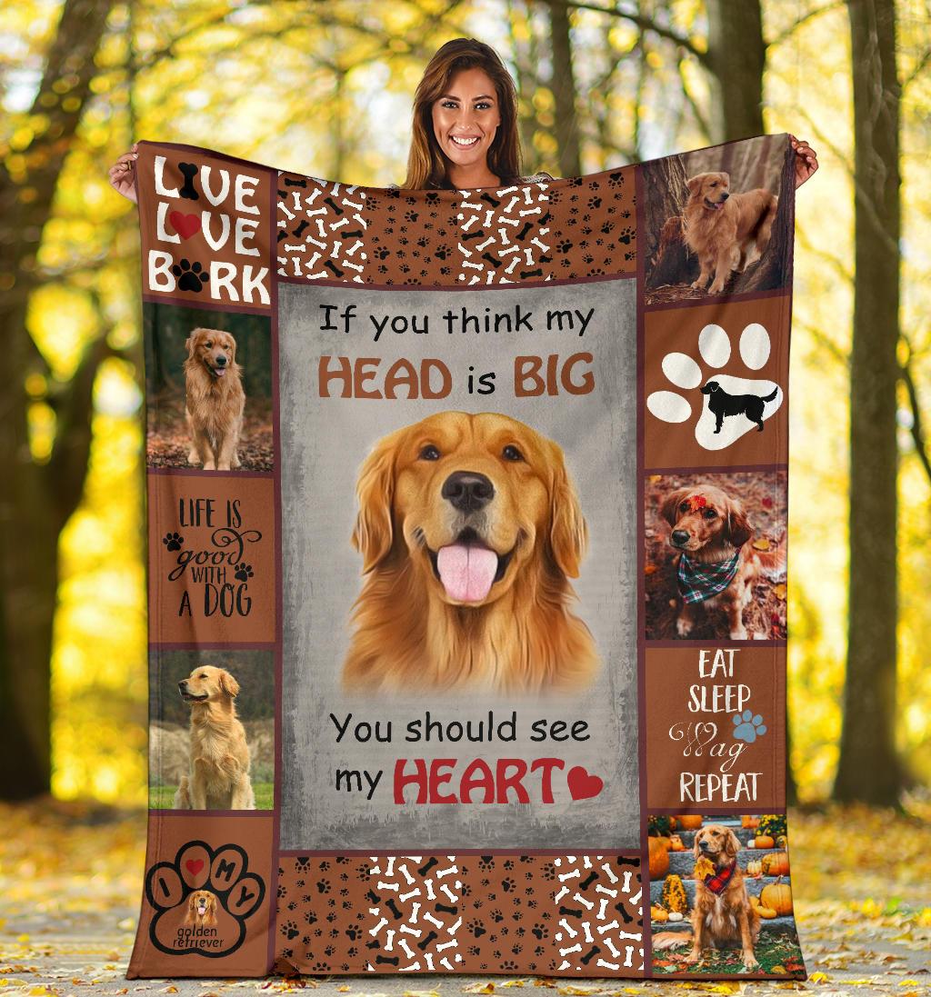 GOLDEN RETRIEVER FLEECE BLANKET - Goodogz