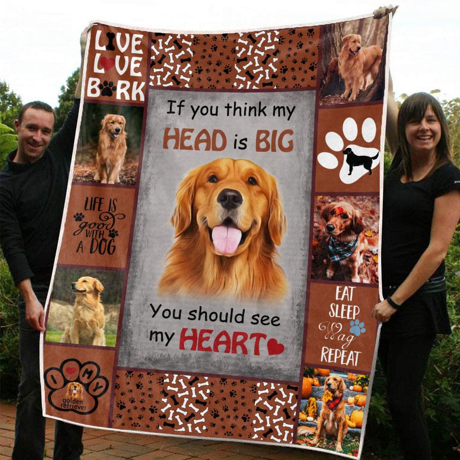 GOLDEN RETRIEVER FLEECE BLANKET - Goodogz